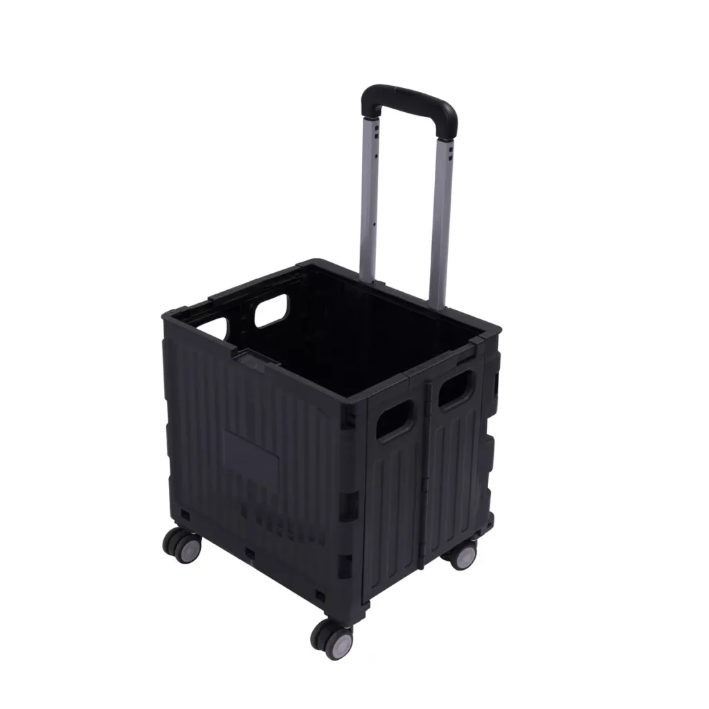 Foldable Shopping Cart Trolley Black