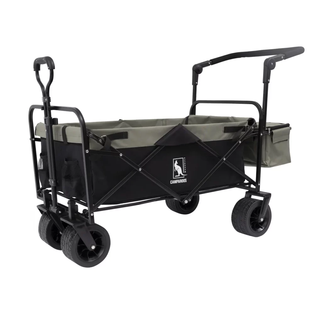 Standard Wagon Trolley Foldable Push-Pull Transport - Army Green